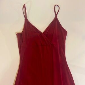 Dark Red/Burgundy simple fitted dress